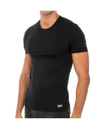 Abanderado Short sleeve Cotton Thermal Tech 041Y Mens t-shirt - Black