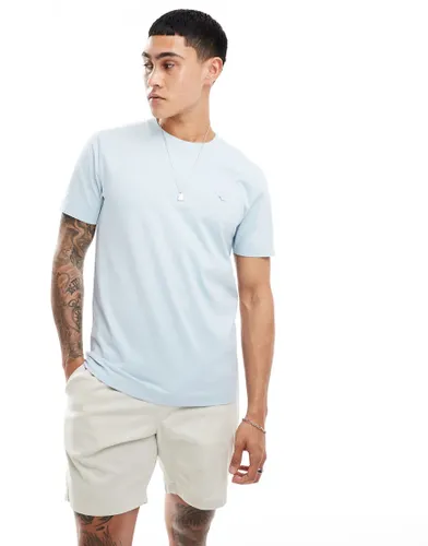 Abercrombie & Fitch elevated icon logo t-shirt classic fit in light blue