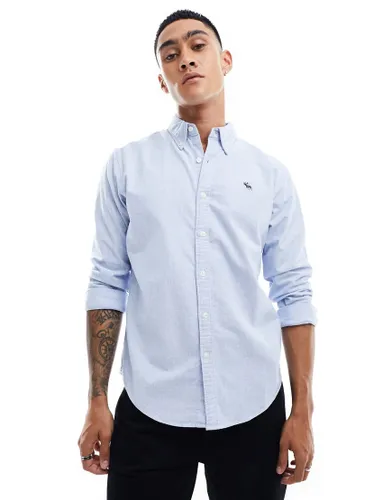 Abercrombie & Fitch icon logo oxford shirt in light blue