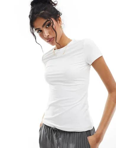 Abercrombie & Fitch soft matte t-shirt in white