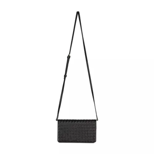 Abro Crossbody Bags - Umhängetasche Harriet aus geflochtenem Leder 48104 - black - Crossbody Bags for ladies