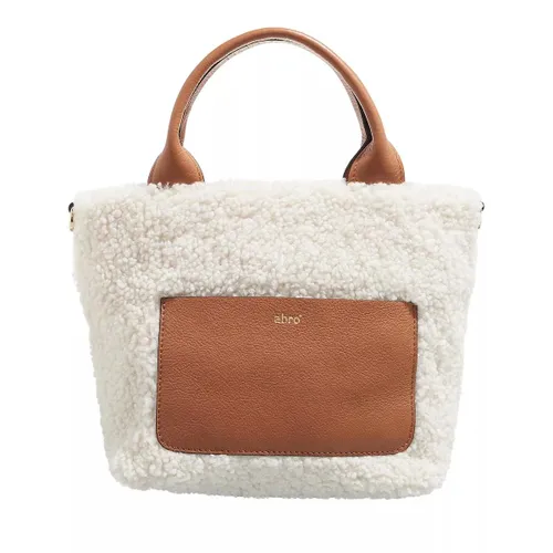 Abro Tote Bags - Shopper Raquel Small/ Ivory/Cuoio - creme - Tote Bags for ladies