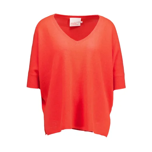 Absolut Cashmere , Soft Coral Loose Fit Sweater ,Red female, Sizes: