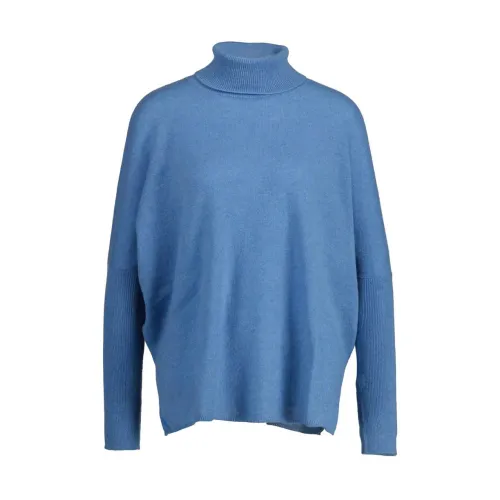 Absolut Cashmere , Stylish Light Blue Cashmere Turtleneck ,Blue female, Sizes: