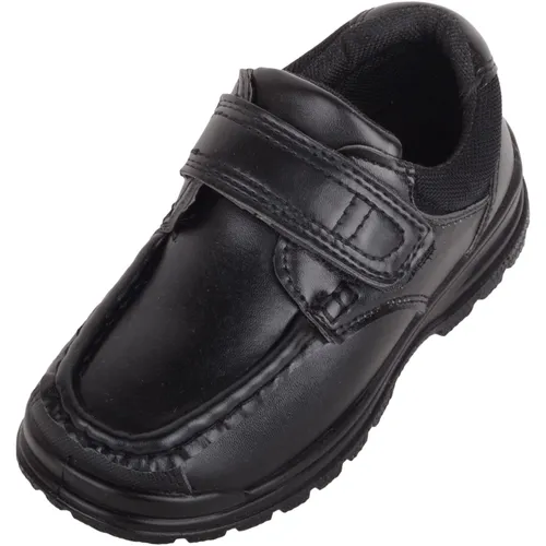 ABSOLUTE FOOTWEAR Childrens Kids Boys Faux Leather Easy