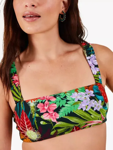 Accessorize Jungle Print Crop Bikini Top, Multi - Multi - Female