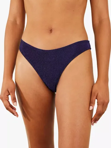 Accessorize Shimmer Bikini Bottoms, Dark Blue - Dark Blue - Female