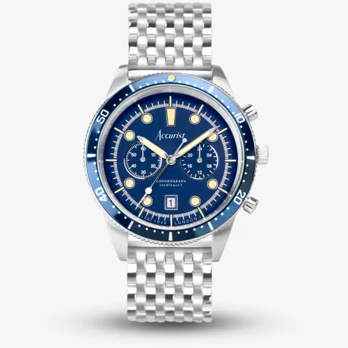 Accurist Dive Windmere Blue Chronograph Watch 72004