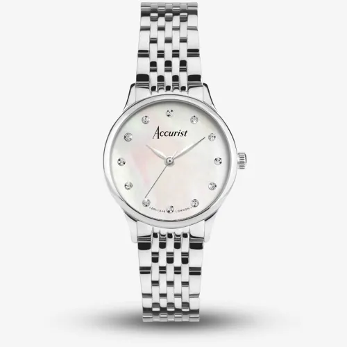Accurist Dress Silver Mother Of Pearl Watch 77000