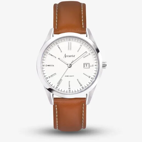 Accurist Everyday Brown Leather Strap Watch 74011
