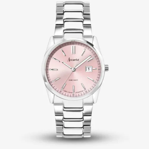 Accurist Everyday Pink Sunray Dial Watch 74003