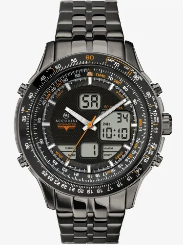 Accurist Mens Skymaster Dual Display Bracelet Watch 7113