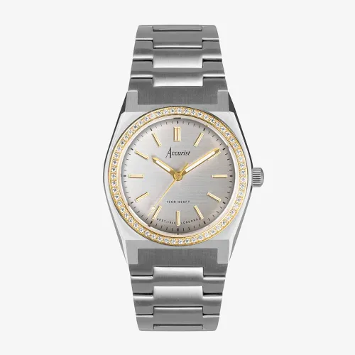 Accurist Origin Gold Plated Crystal Set Watch 70016