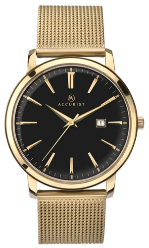 Accurist Unisex-Adult Analogue Classic Watch with Gold