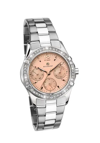 Accurist Womens Multi dial Quartz Watch with Stainless