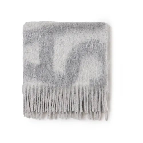Acne Studios , Grey Scarfs with Cotton and Elastan ,Gray male, Sizes: ONE