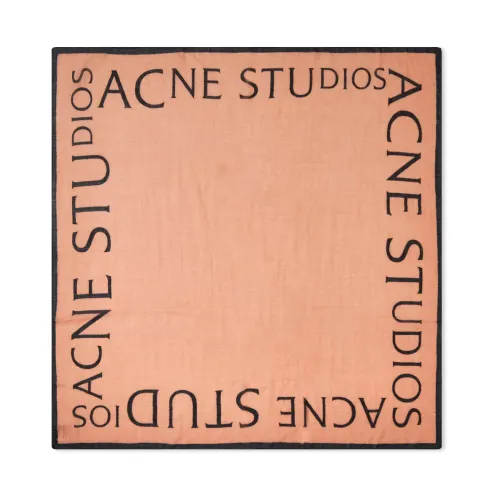 Acne Studios , Logo Wool Scarf in Blush Pink ,Pink female, Sizes: ONE