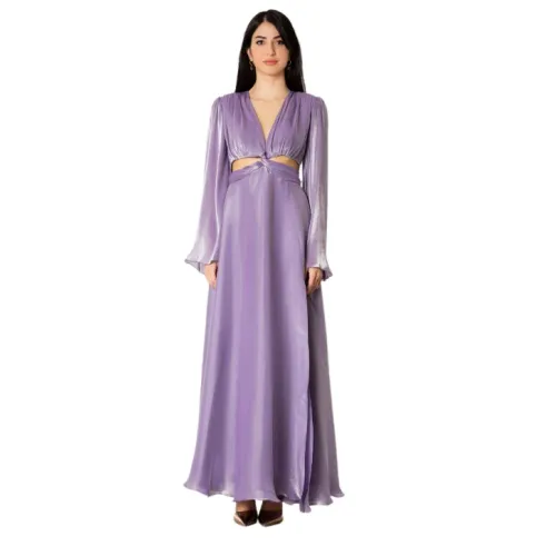 Actualee , Maxi Dresses ,Purple female, Sizes: