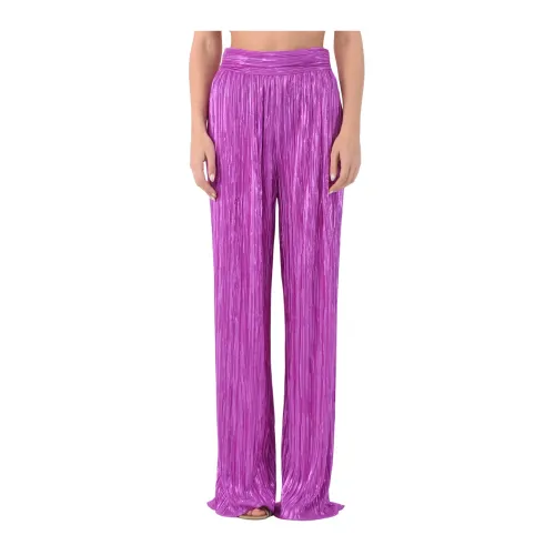 Actualee , Wide Trousers ,Purple female, Sizes: