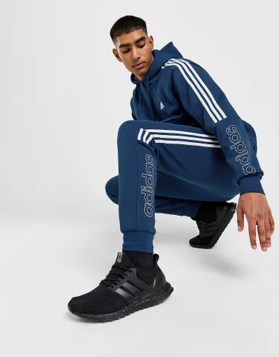 adidas 3-Stripes Fleece Tracksuit - Blue - Mens