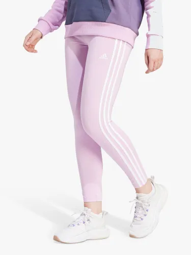 adidas 3-Stripes High Waist Leggings, Bliss Lilac/White - Bliss Lilac/White - Female