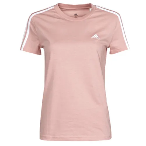 adidas  3 Stripes T-SHIRT  women's T shirt in Pink
