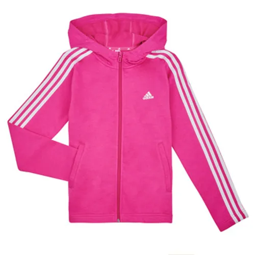 adidas  3S FZ HD  girls's Children's Sweatshirt in Pink