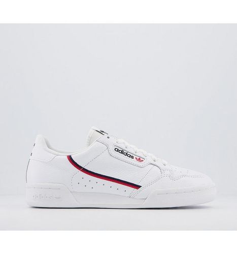 adidas 80s Continental Trainers WHITE WHITE SCARLET NAVY