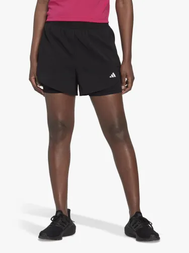 adidas Aeroready Minimal 2 in 1 Shorts, Black - Black - Female
