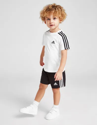 adidas Badge Of Sport 3-Stripes T-Shirt/Shorts Set Infant - White  - Kids