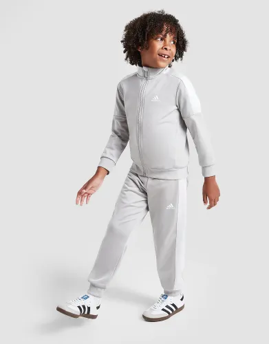 adidas Badge of Sport Poly Full Zip Tracksuit Children - Grey