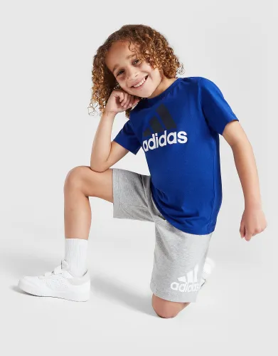 adidas Badge of Sport T-Shirt/Shorts Set Children - Blue