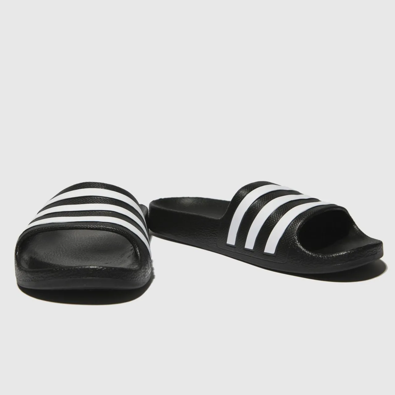Adidas Black & White Adilette Aqua Youth Sandals