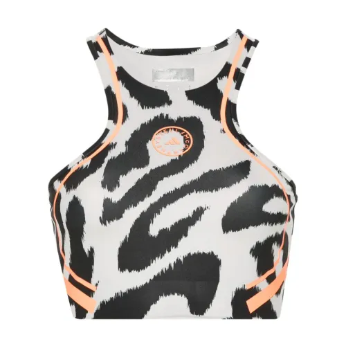 Adidas by Stella McCartney , Animal Print Sleeveless Top with Racerback ,Multicolor female, Sizes: