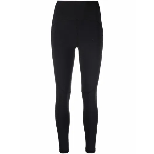 Adidas by Stella McCartney , Black Logo Print Skinny Trousers ,Black female, Sizes: