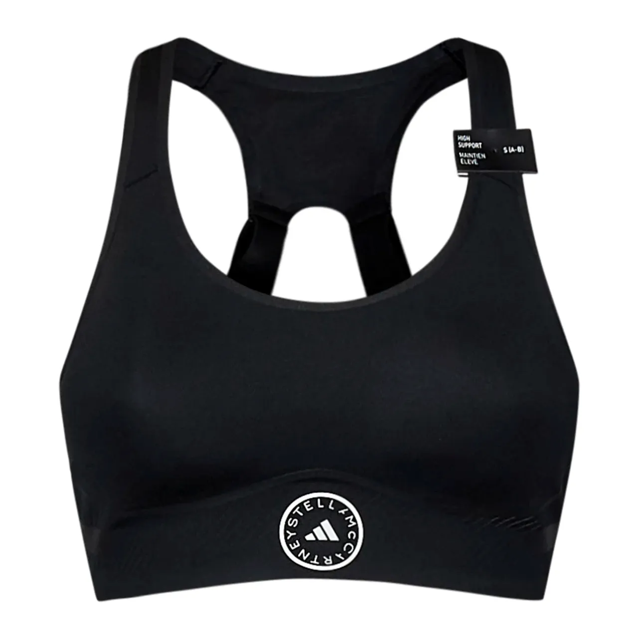 Adidas by Stella McCartney , Black Top with Adjustable Straps and Mesh Lining ,Black female, Sizes: