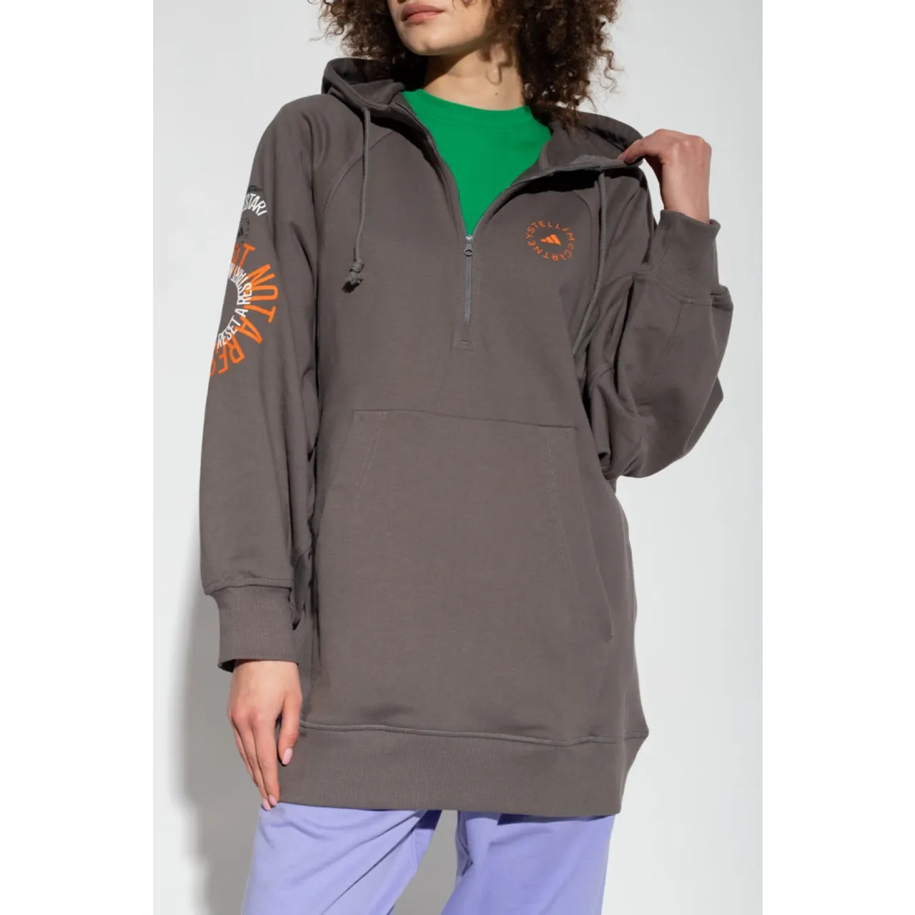 Adidas by Stella McCartney , Oversize hoodie ,Gray female, Sizes: