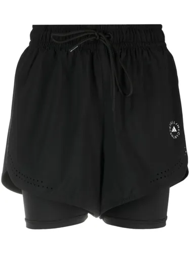 adidas by Stella McCartney TruePurpose layered track shorts - Black