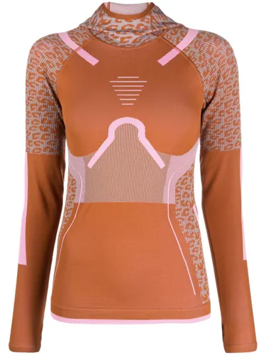 adidas by Stella McCartney TrueStrength seamless hooded Yoga top - Pink