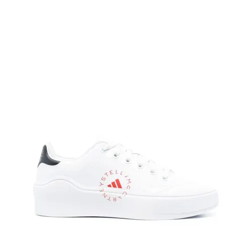 Adidas by Stella McCartney , White Court Lace-Up Sneakers ,White female, Sizes: