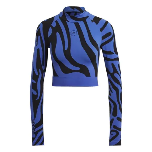 Adidas by Stella Mccartney Zebra Print Crop Top - Blue