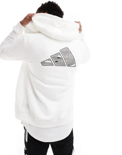 adidas Club Tennis teamwear full-zip hoodie in white