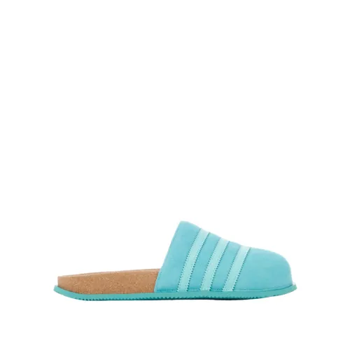 Adidas , Colorful Leather Sliders for Men ,Blue male, Sizes: