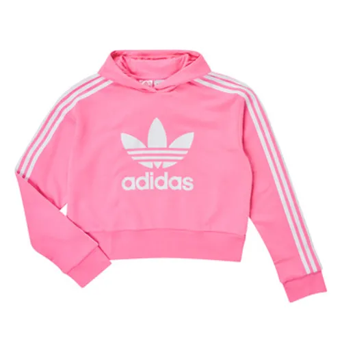 adidas  CROPPED HOODIE  girls's Children's Sweatshirt in Pink