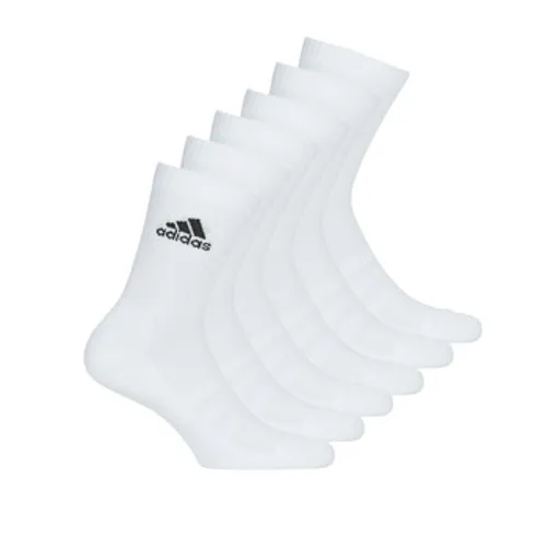 adidas  CUSH CRW PACK X6  men's Sports socks in White