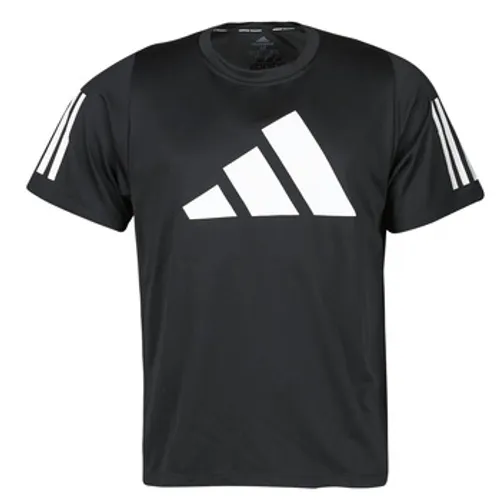 adidas  FL 3 BAR TEE  men's T shirt in Black