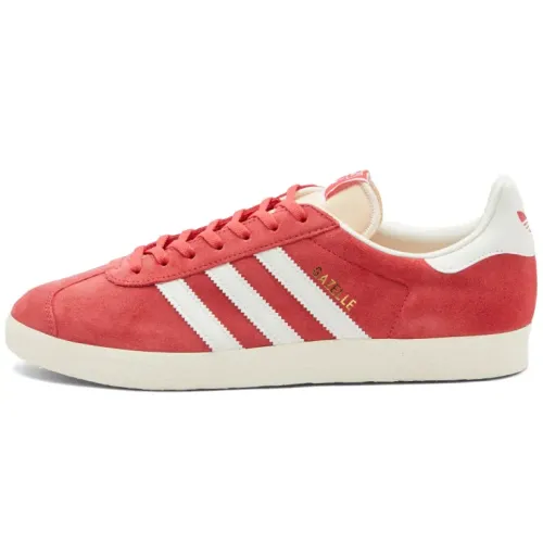 Adidas , Gazelle Red Off White Sneakers ,Red male, Sizes: