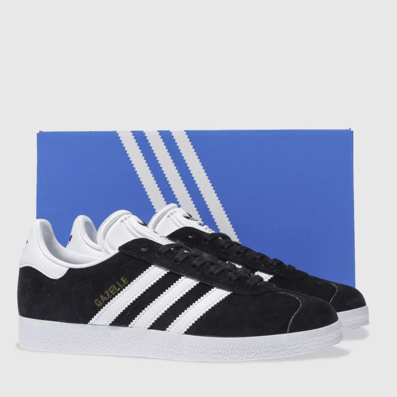Adidas Gazelle Trainers In Black & White