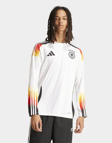 adidas Germany 24 Long Sleeve Home Jersey - White - Mens