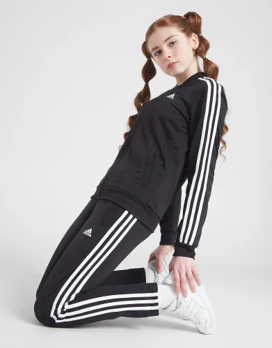 adidas Girls' Essential 3-Stripes Tracksuit Junior - Black - Kids